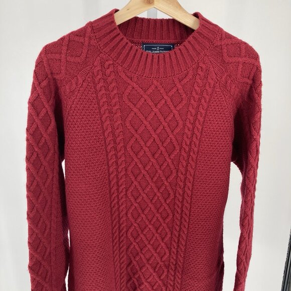 Kiel James Patrick Womens Red Sweater Dress Sz XL Cable Knit Pullover Wool Blend - Picture 5 of 16